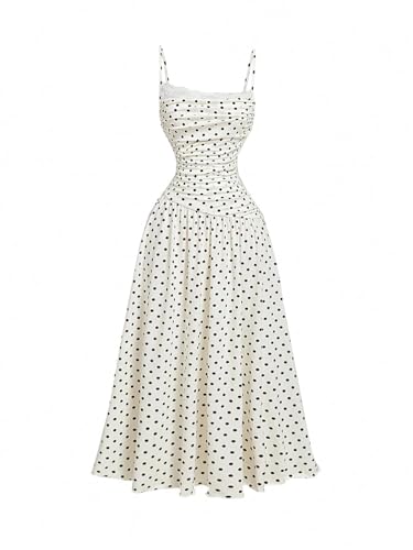 AstralElegance MOD Women's Elegant Lace Trim Long Dress,New Year Eve Dress (US, Alpha, Large, Regular, Regular, Apricot)