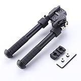 Tufok Adjustable Rifle Bipod - 4.75 to 9 Inch Bipod for Both Keymod/Picatinny Rail System