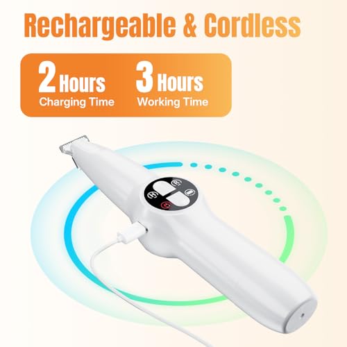 Image of Mcbazel 2 in 1 Pet Micro Precision Trimmer & Nail Grinder, Multifunctional Rechargeable Pet Shaver Hair Nail Trimmer with LED Light for Paws Eyes Ears Face Buttocks for Large /Small Dogs and Cats
