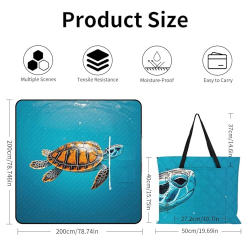 Couverture imperméable pliable avec fermeture éclair bâche de plage - 4