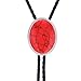 HUABOLA CALYN Bolo tie for Men Western Cowboy Leather Necktie Handmade Natural Stone Minimalist Style Bolo ties (7# Red)