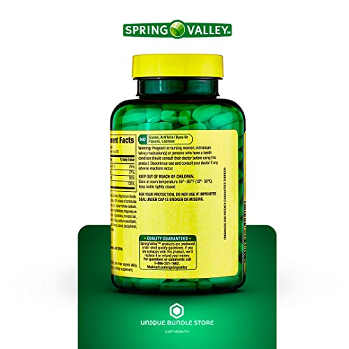 Spring Valley, Calcium Magnesium Zinc With Vitamin D3, Coated Caplets, Calcium Magnesium Zinc 250 Count + 7 Day Pill Organizer Included ((Pack Of 1)) #TOP5