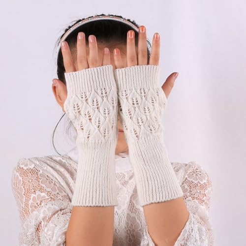 Image of YELAIVP Leg Warmers for Women 80s Cable Knit Leg Warmer Fingerless Gloves Footless Socks for Dance Yoga Party Accessory
