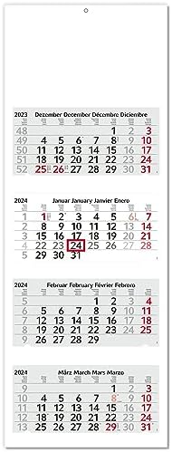4-onatskalender Black 2024 - Büro-Kalender 33x20 c (geschlossen