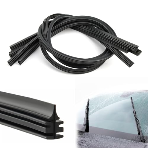 4PCS 28 Wiper Blade Refills - Universal Windscreen Wiper Rubber Strips for Frameless Windshield Wiper Blades - Front & Rear Wiper Refill Parts for Cars, Vans, Trucks, Buses