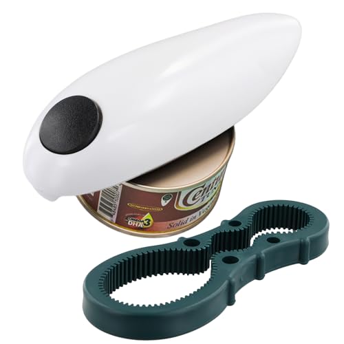 Apriscatole elettrico, apriscatole elettrico, apriscatole a mano libera, per cuochi e casalinghe, mani per artrite, apertura a mani libere, design One Touch