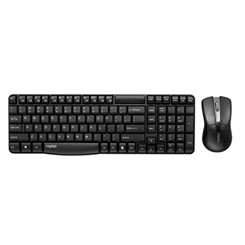 Rapoo X1800p 5.8 Ghz Wireless Optical Mouse And Keyboard Kit Black