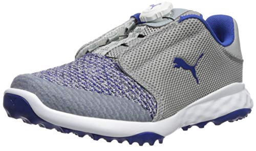 PUMA Golf Unisex-Kid's Grip Fusion Sport Disc Golf Shoe, Quarry-surf The Web, 1