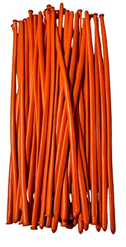 Image of long Modelling, Twisting, Tube Balloons, Pack of 100 (Orange)