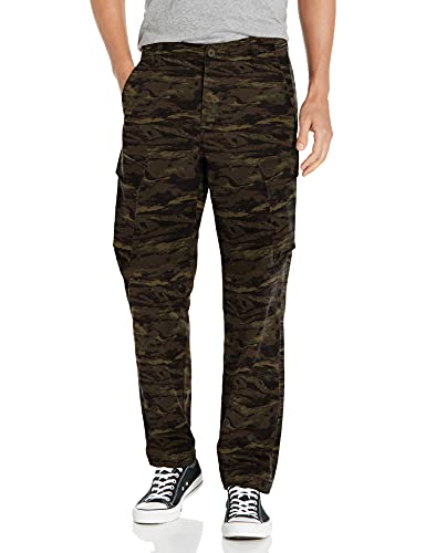 Levi s Men s XX Taper Cargo Pants, Abstract Fish Wave Camo Burnt Olive, 34Wx32L