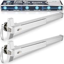 IRONWALLS Push Bar Panic Exit Device with Exterior Lever Keyed Alike, 2-Pack 27.5 Stainless Steel Panic Bar Lock Set for Commercial Door, Fire Emergency Exit Door Panic Hardware for Hotel, Hospital