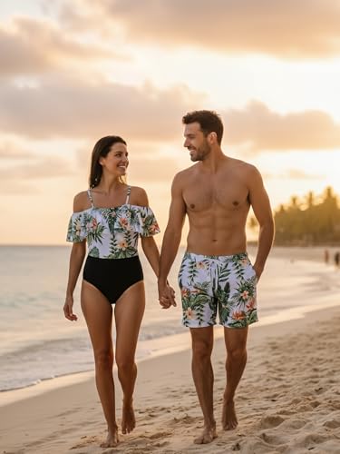 Image of IFFEI Mommy and Me Family Matching Swimsuits One Piece Bathing Suits