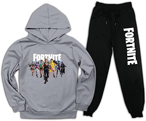 Charmerry Kids Pullover Hoodie and Sweatpants 2 Piece Outfits Jogging Set Sweatshirt and Pants Set for Boys Girls