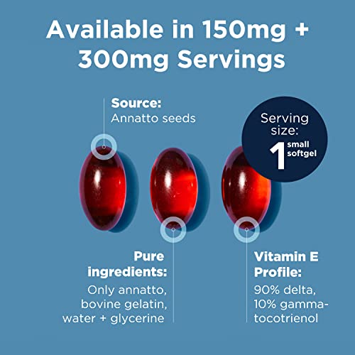 Designs For Health Annatto-E 150Mg Tocotrienols - Deltagold Vitamin E Complex Supplement With Delta + Gamma Tocotrienols - Cardiovascular, Healthy Aging + Antioxidant Support - Non-Gmo (60 Softgels) #TOP2