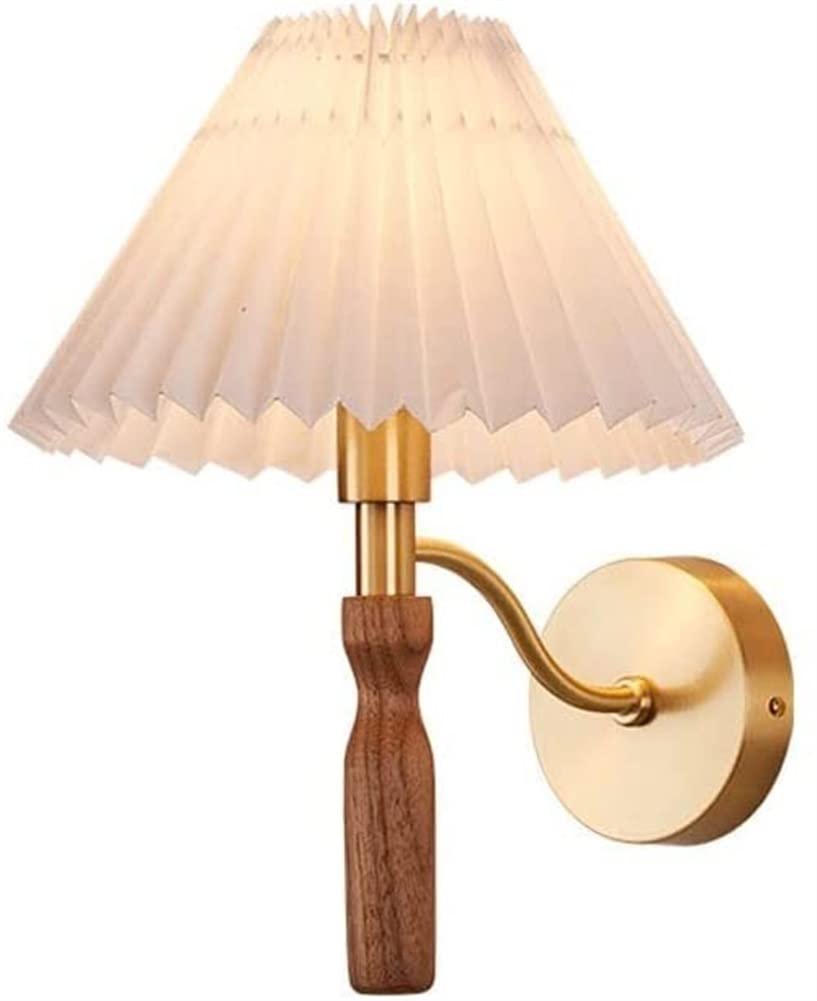 Lámpara Pared Nogal y Cobre, Aplique Pared Estilo japonés, Luces Pared Vintage casa Familia, iluminación Estilo Retro WABI, lámpara Lectura Dormitorio, Aplique Pared Pasillo, balcón, Accesorio ilumin