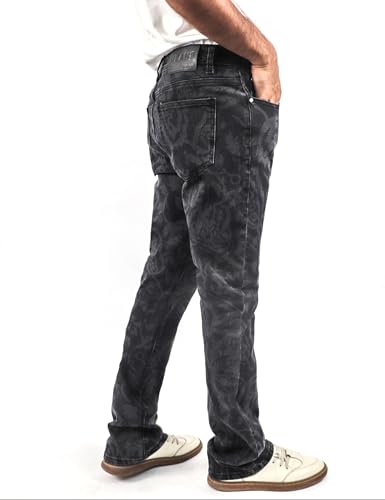 Men's Slim Fit Jeans Printed Stretch Skinny Jeans Y2k Fashion Straight Leg Flex Waist Casual Pants Goth Harajuku Emo Trouser3