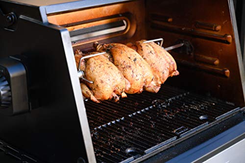 Image of Masterbuilt Gravity Series Rotisserie Accessory Attachment with Stainless Steel Spit Rods, Meat Claws and and Electric Power Source, Model MB20091220