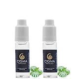 CIGMA 2 X 10ml E Liquid, Menthol, Neue Premium Qualitätsformel nur mit wertvollen Zutaten, Hergestellt für Elektronische Zigaretten und E Shishas