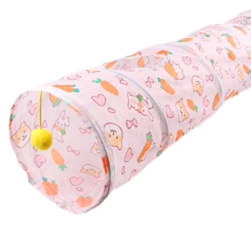 Baoblaze Pet Cat Tunnel Peeking Hole Toy Soliving Toy Ball Interior interativo dobrável para gatos i