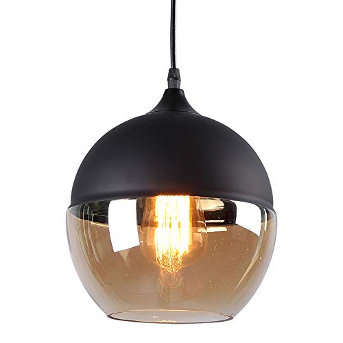 Louvra Suspension Luminaire Industriel Style Vintage Lampe Lustre Plafonnier Retro En Métal Verre Rétro E27 Edison Culot Pour Cuisine Salon Salle à Manger Chambre Couloir Escalier