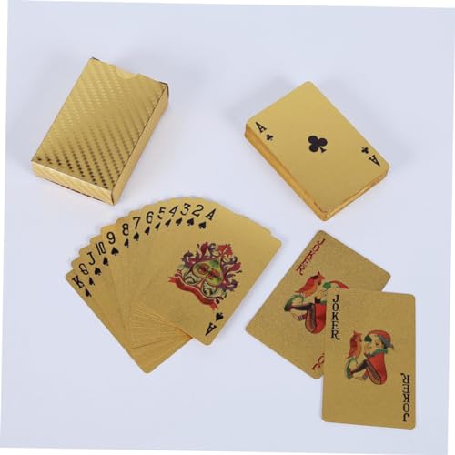 TOYANDONA 3 Sets Lustige Pokerkarten Goldfolie Plastikspielkarten Für Unterhaltung Requisite Pokerspiel Spielzeug Home-bar-zubehör – Bild 6