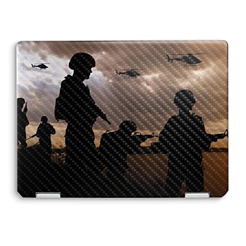 Image of MightySkins Carbon Fiber Skin Compatible with HP Spectre x360 14 inch (2022) Full Wrap Kit - Mission Accomplished | Protective, Durable Textured Carbon Fiber Finish | Easy to Apply | Made in The USA