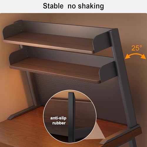 Étagère de bureau avec panneau perforé stable en métal - 6