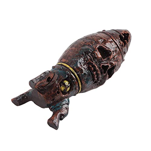 Naroote Accesorios de Halloween Decoración de Bomba de Esqueleto de Estilo Nuclear con Resina para Entusiastas del Terror Material: Resina Escena aplicable: Decoración de Halloween