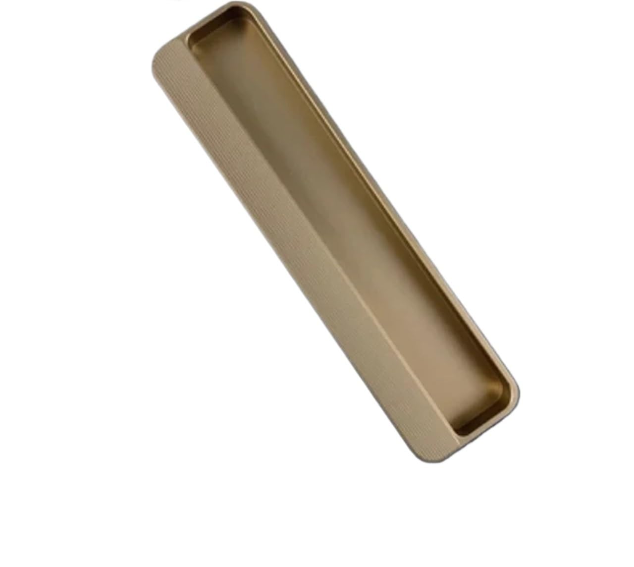 ATEUXOL Recessed Door Handles Simple Embedded Wardrobe, Handle Cabinet Sliding Hidden Folding(Gold 200mm)