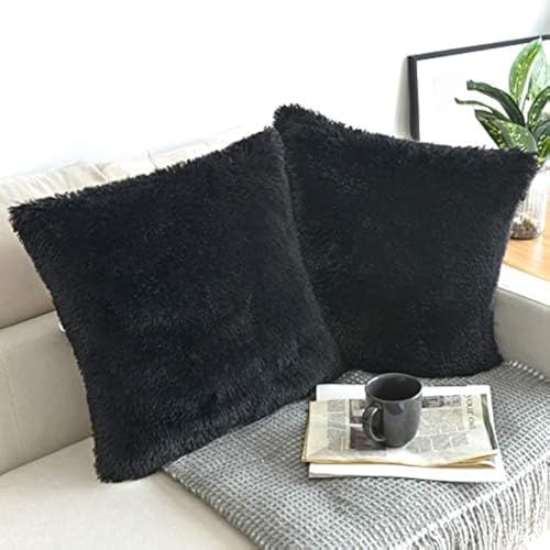 Image of Faux Fur Throw Pillow Covers for Couch Decorative Pillows 24x24 Inch