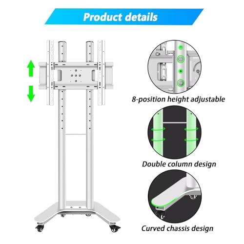 Soporte móvil para TV de 32 a 60 pulgadas ajustable con ruedas miniatura 3