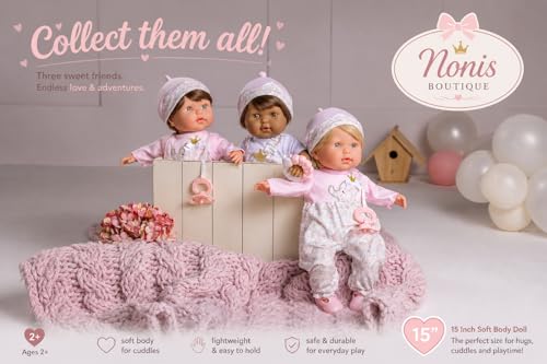 Muñeca bebé suave realista 15" con accesorios miniatura 4