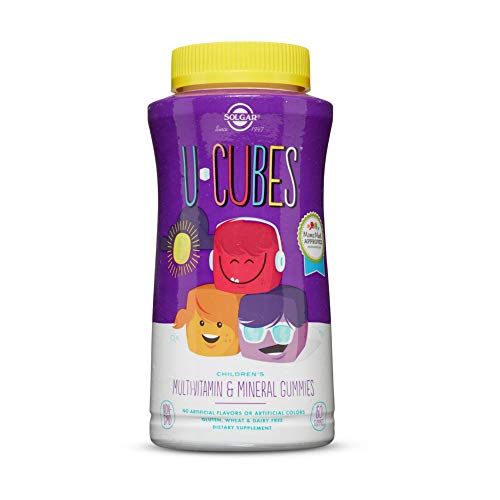 Solgar U-Cubes Children's Multi-Vitamin & Minerals, 120 Gummies - 3 Great-Tasting Flavors, Grape