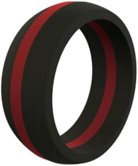 QALO Men's Thin Red Line Classic Silicone Ring Size 08: Buy Online at Best Price in UAE