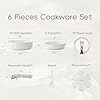 CAROTE Ceramic Pots and Pans Set Non Stick, Nonstick Kitchen Cookware Sets with Lid, Detachable Handle Sauté Pan Set, Non Toxic Frying Pan, Oven Safe, Induction Ready, Cream White #1