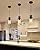 Pendant Kitchen Island Light, Modern Pendant Lighting with Glass Shade, E26 Socket and Adjustable Cable, Suitable for Living Rooms, Bedrooms, Hallways