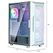 Zalman i3 NEO ATX Mid Tower PC Case, 4 x Fixed RGB Fans Pre-Installed for High Performance Airflow, Swing Door Tempered Glass Side Panel, Support 360mm Radiator, White