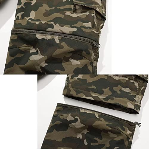 JOMLUN Calça de escoteiro conversível para caminhada, secagem rápida, zíper, calça casual para escal
