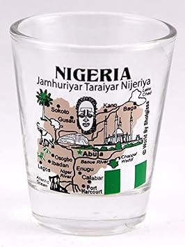 Nigeria Landmarks and Icons Collage Shot Glass