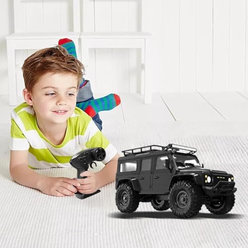Image of RC Off-Road Truck, RC Car, Remote Control Car, Full Proportional 1 /16 2.4GHz 4WD RC Truck, 15km /h RC Climbing Car RTR for Beginners (Black)