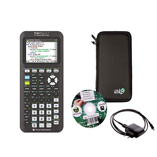 Super Combo: TI-84 Plus CE-T + Funda protectora SafeCase + CD de aprendizaje CALCUSO (en alemán) + Cable cargador + Garantía extendida 60 meses