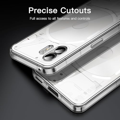 Image of REALCASE Silicone Nothing Phone 2 Back Cover Case | Scratch Resistant Protective Crystal Clear Transparent | Bumper Back Cover Case for Nothing Phone 2
