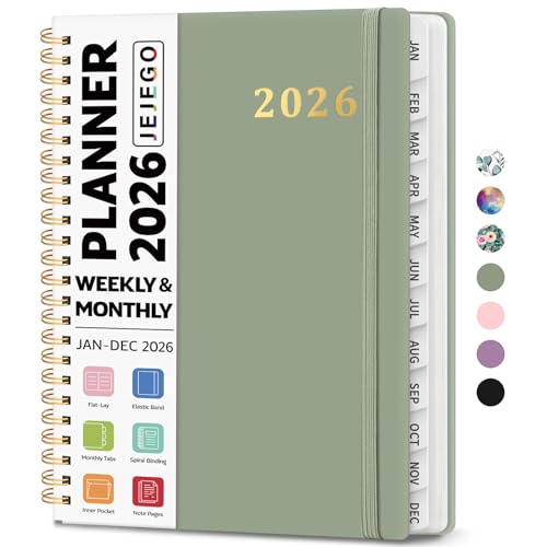 2026 Planner, Weekly and Monthly Calendar Planner Book, January 2026
