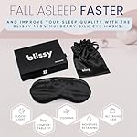 Blissy Silk Sleep Mask - Eye Sleeping Mask for Women & Men for Total Blackout - 100% Pure Mulberry Silk, 22 Momme 6a Fibers - Blindfold Sleep Mask Side Sleeper Eye Cover (Non Adjustable) - Image 3