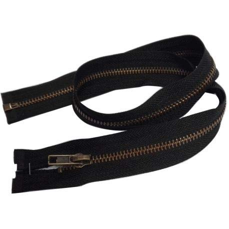 FILOUFACE Fermeture Eclair Métal 65 cm Coloris Noir Maille 5 mm Séparable Blouson Cover