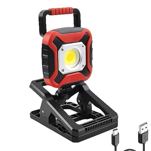 AuRiver Lampe de Travail Rechargeable, Super Lumineuse Baladeuse COB Lampe D'atelier Base...