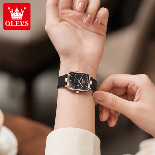 Image of OLEVS Watch for Women Silicone Band Waterproof Luminous Wristwatch Minimalist Fashion