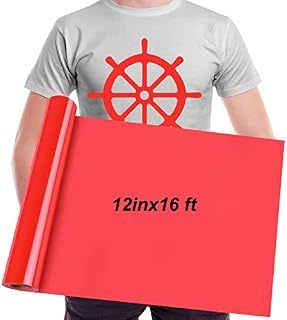 PLULON 12 in x 16 FT Black HTV Heat Transfer Vinyl Roll, Permanent Adhesive HTV Iron On Vinyl, Backed Vinyl Roll for DIY T-Shirts, Hat, Clothing, Birthdays, Silhouette Cameo, Letters