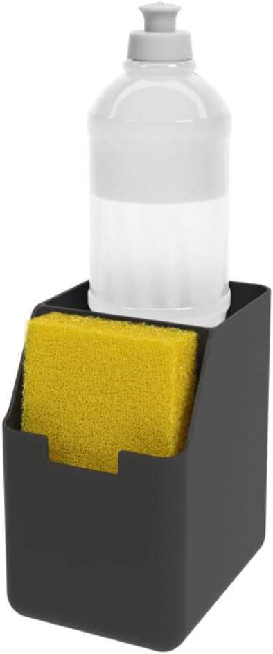 Organizador de Pia Single Coza 8 x 10,5 x 12,1 cm, Preto, Coza