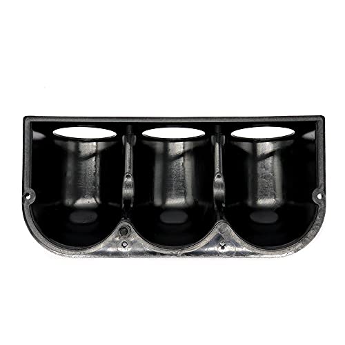 ANCLLO Universal Black Triple Gauge-Konsolen-Armaturenbrett-Pod - passend für jede Marke/jedes Modell - ABS-Kunststoff - Halterungen (3) 52 mm (2-1/16 Zoll) am Armaturenbrett des Fahrzeugs